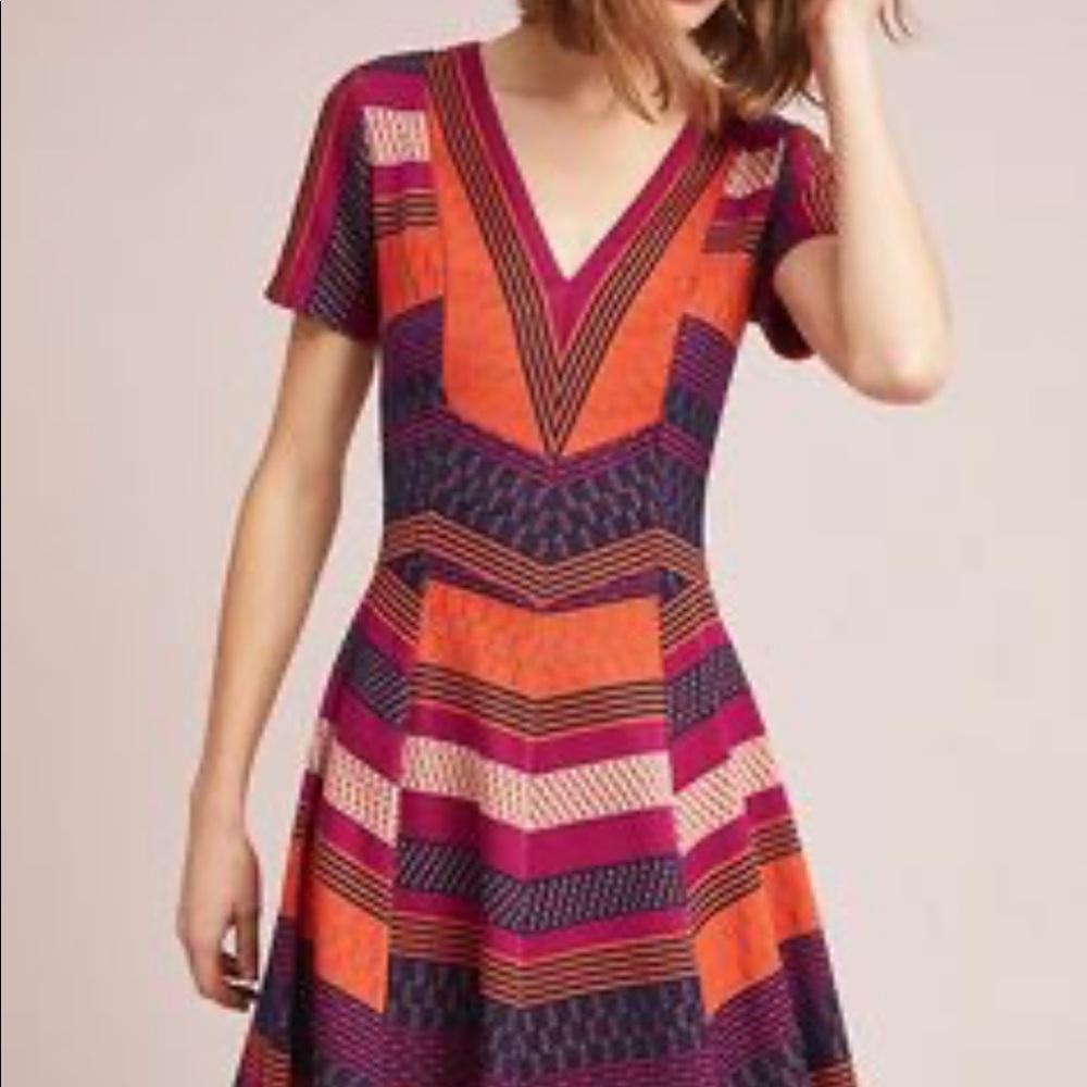 HD Paris Pink Purple Orange dress
